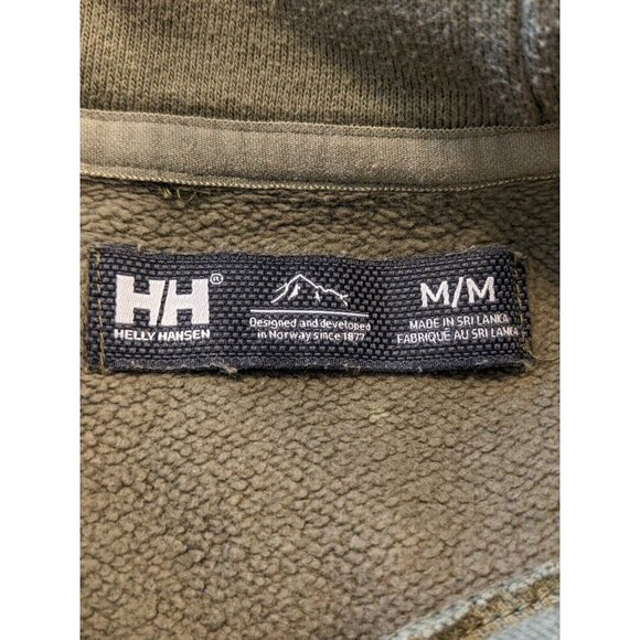 Helly Hansen Mens Med FDF Pullover Hoodie Organic Cotton Green Kangaroo Pocket - Picture 5 of 7